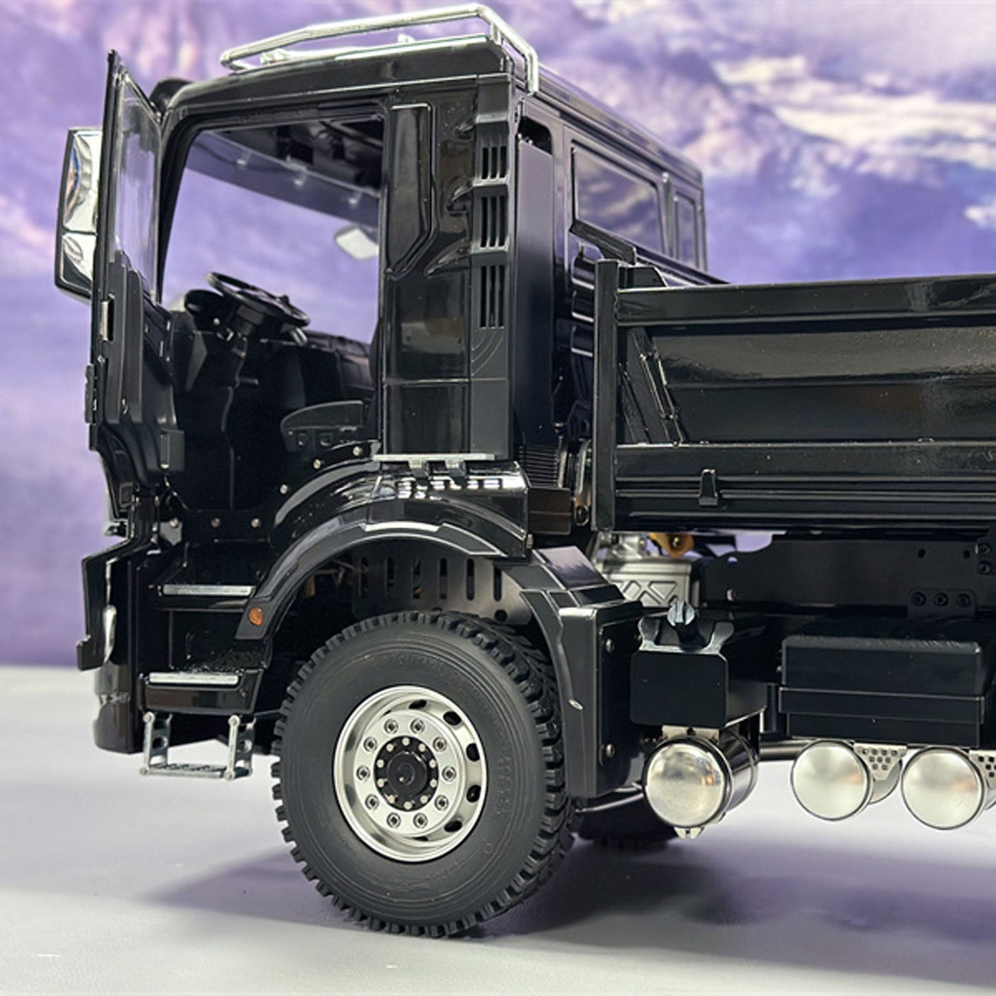 1/14 Hydraulic RC Dumper Trucks Remote Control Tipper Car Metal Cabin Lights