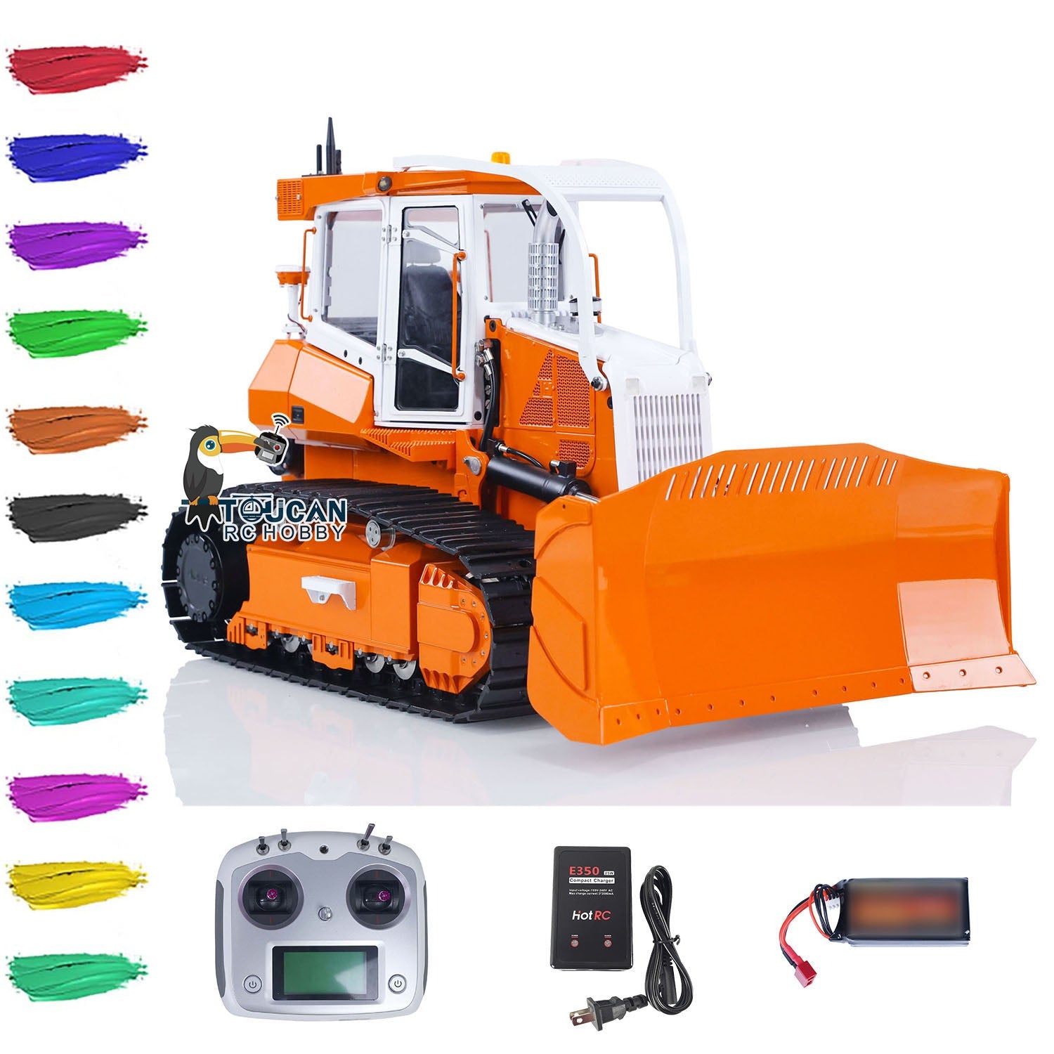 Dilwe Bulldozer RC véhicule d'ingénierie Jouet, 2.4G 1:14 RC Chargeur de Tracteur électrique LED Sonore Jouet pour Enfants Dilwe Bulldozer RC véhicule d'ingénierie Jouet, 2.4G 1:14 RC Chargeur de Tracteur électrique LED Sonore Jouet pour Enfants