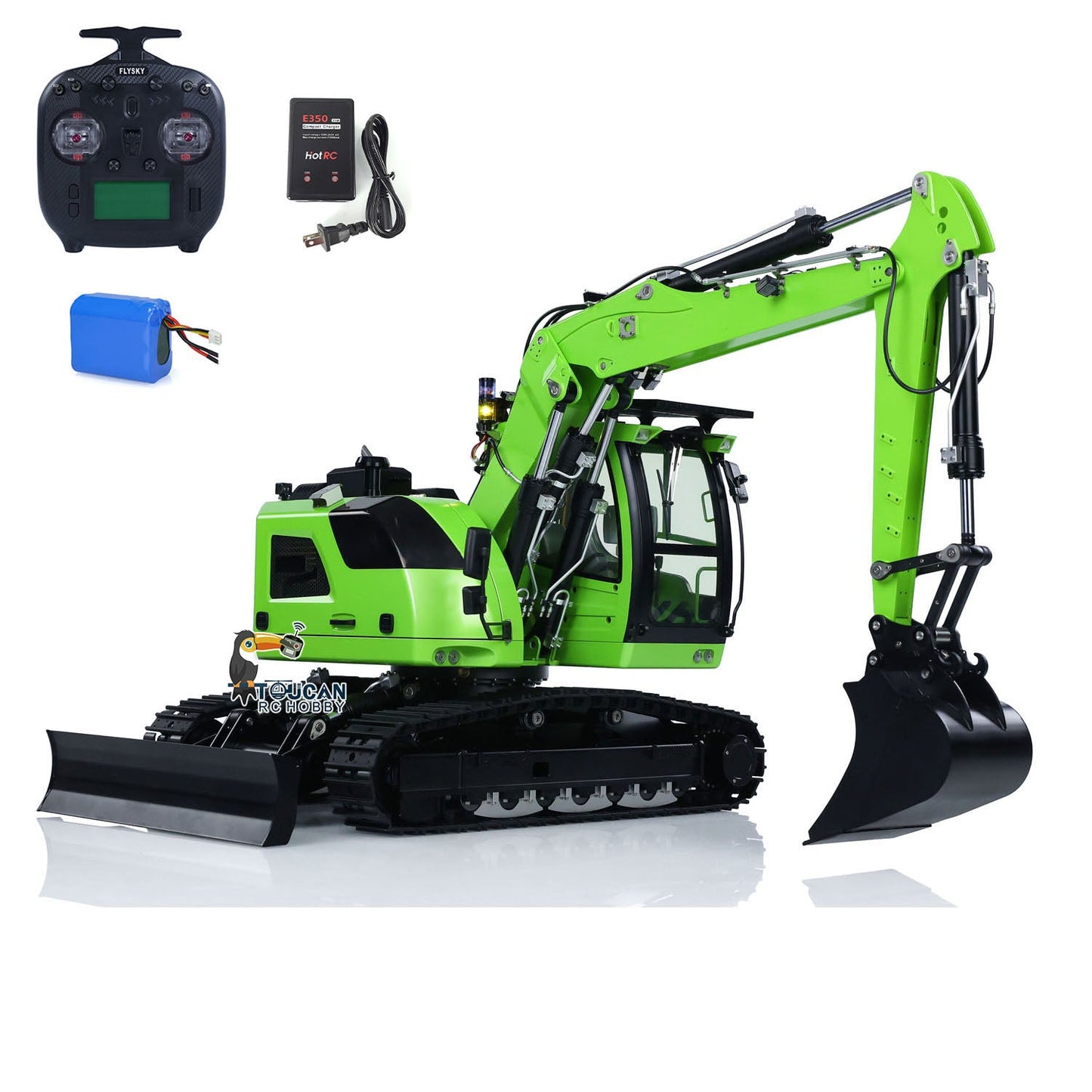 CUT Model 1/14 RC Hydraulic Excavator LR 914 Metal Remote Control Digger Model 5ways Valve RTR Construction Car ST8 Radio Battery