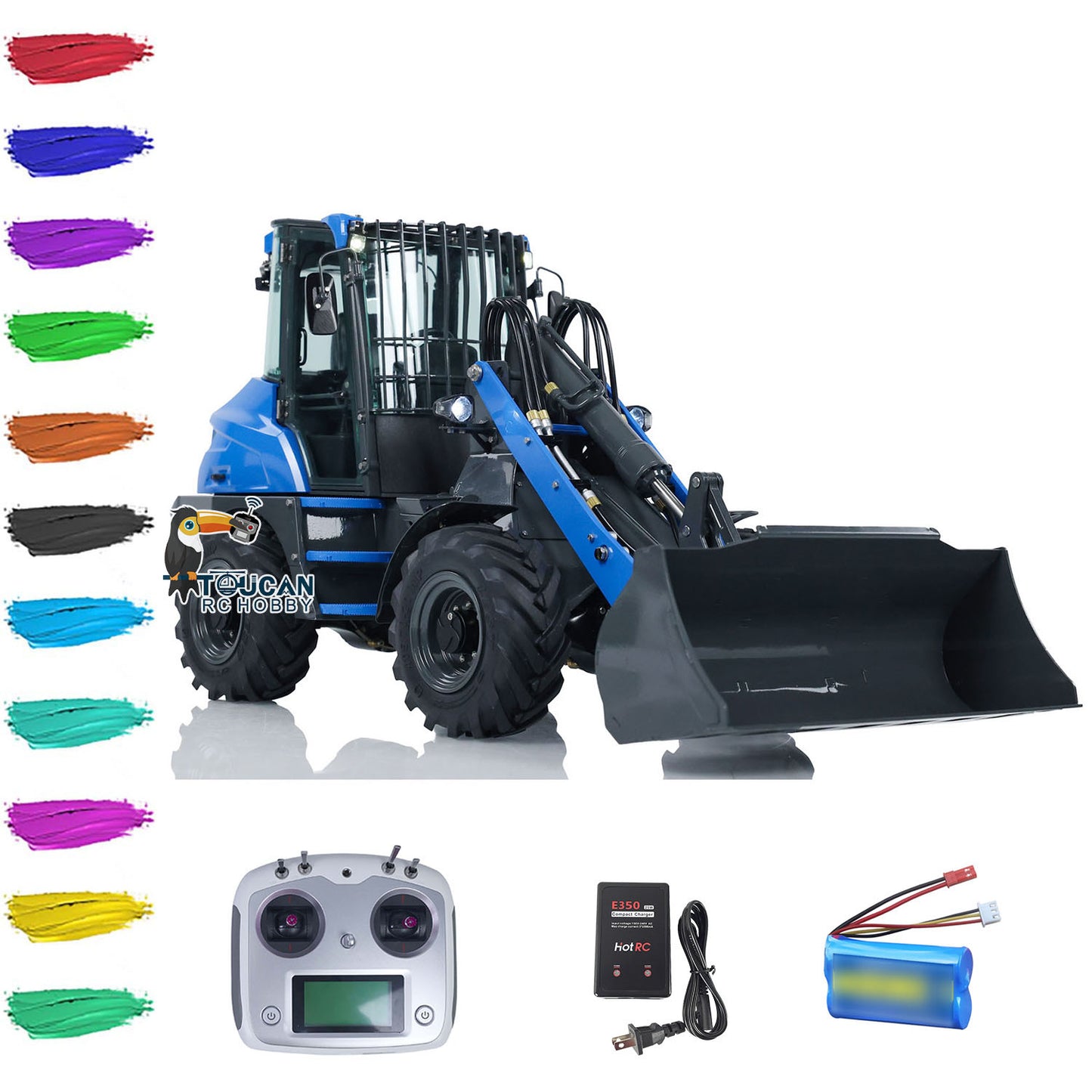 LESU Metal 1/14 Hydraulic RC Loader AOUE MCL8 RTR Remote Control Car Models Ready to Run Painted Assembled Vehicle