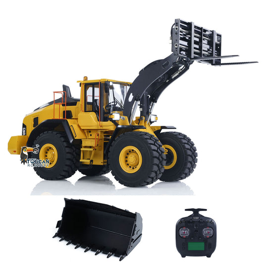 1/14 RC Hydraulic Loader E260L Metal Remote Control Construction Vehicles Flysky ST8 Radio Lock Differential Axle Frok Coupler