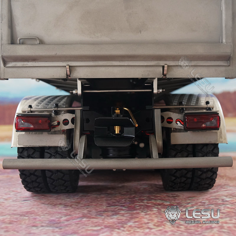 IN STOCK LESU 1/14 8*8 Metal Chassis MAN TGS Hydraulic Dumper Truck Light Sound ESC Model