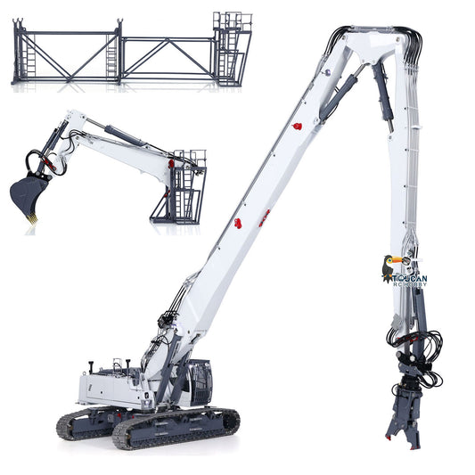 LESU 1/14 RC Full Hydraulic Excavator LR960 Demolition Digging Arm Pump Lights Demolition Digger