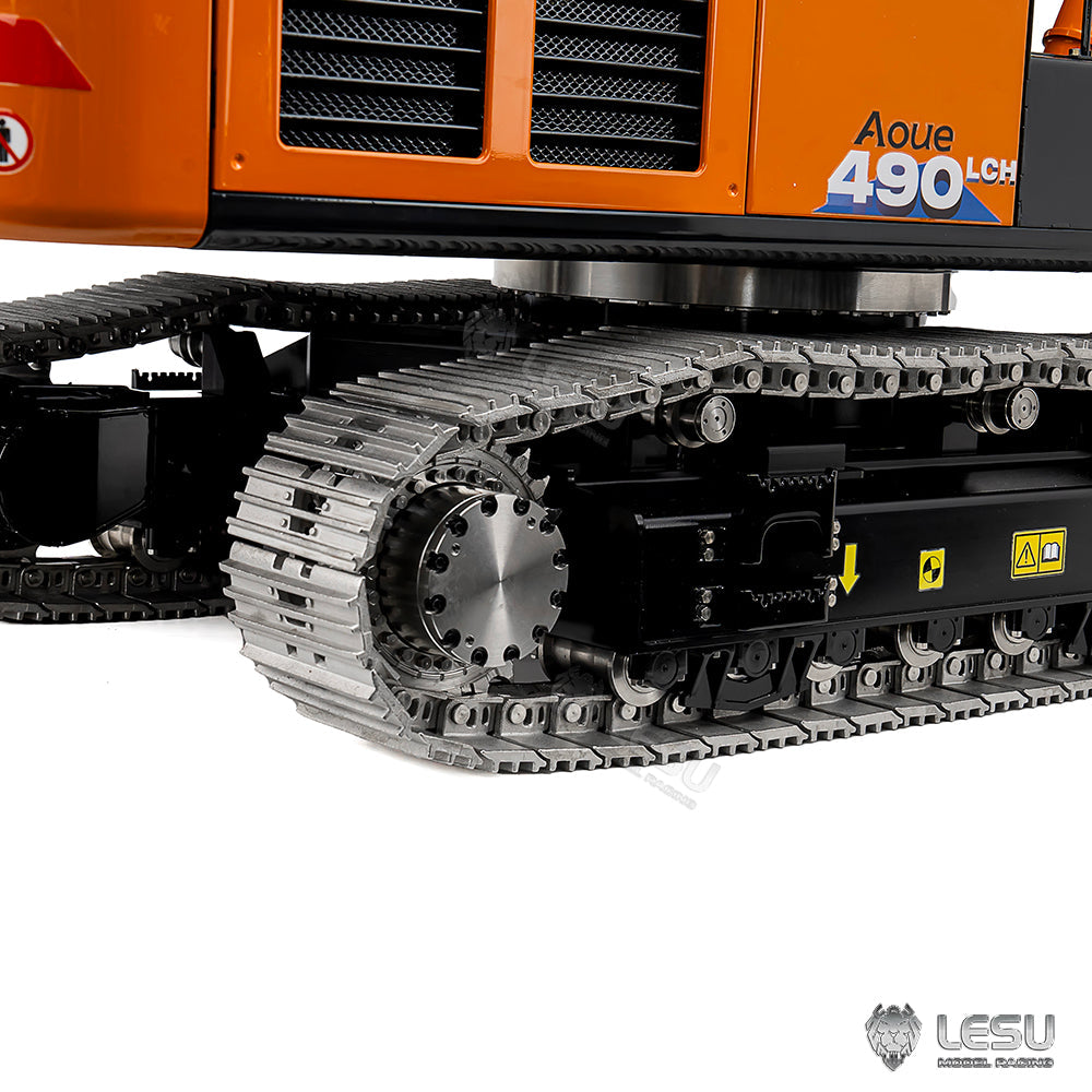 90% Metal LESU Aoue ZX490 490 1/14 Remote Control Hydraulic Excavator Model Metal RC Digger Car 6CH Valve Light Brushless Pump Motor