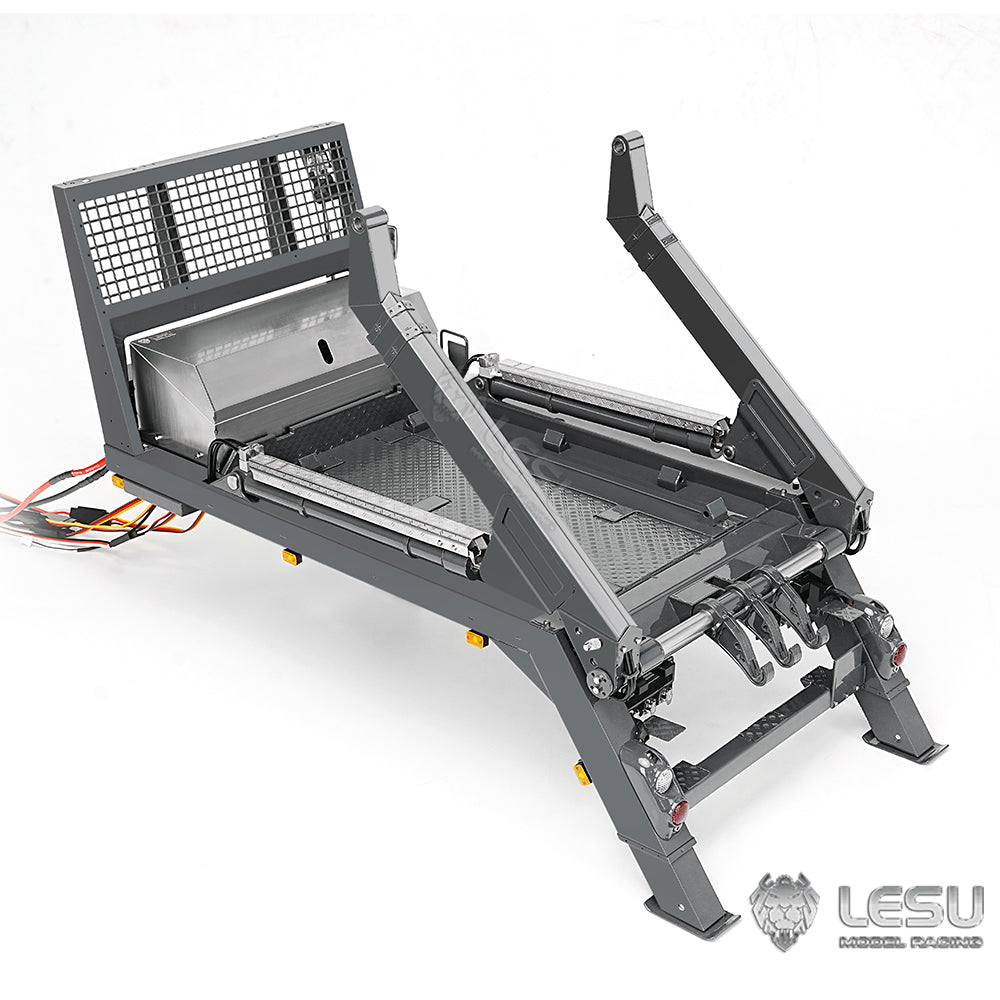 LESU Metal 1/14 RC Hydraulic Swing Arm Garbage Truck 4X4 Skip Loader RTR TGS Car