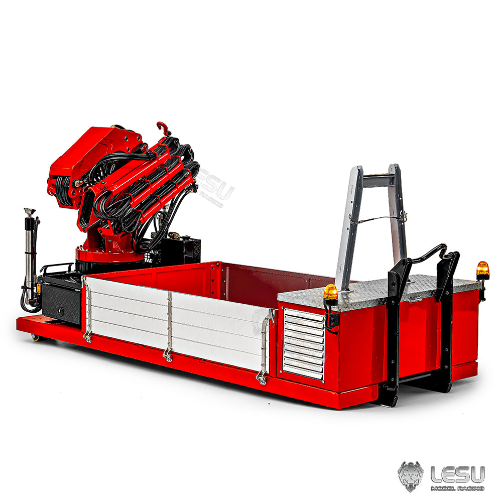 Metal Cargo Box Hydraulic Crane for LESU 1/14 Roll on Off Dumper Truck DIY Model
