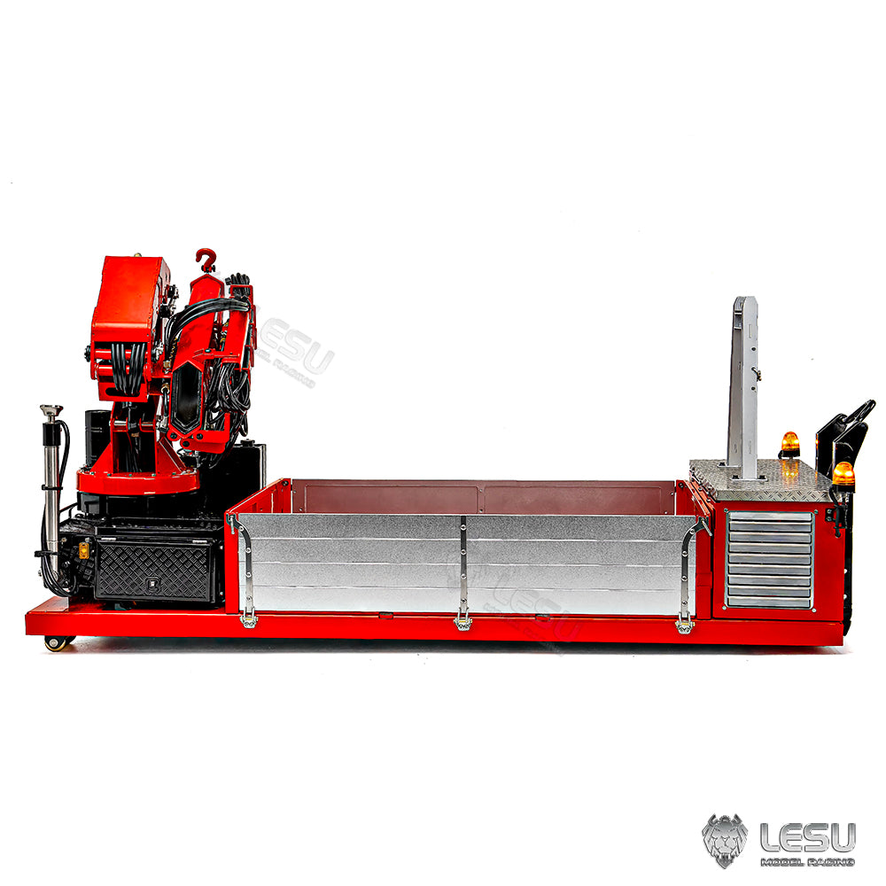 Metal Cargo Box Hydraulic Crane for LESU 1/14 Roll on Off Dumper Truck DIY Model