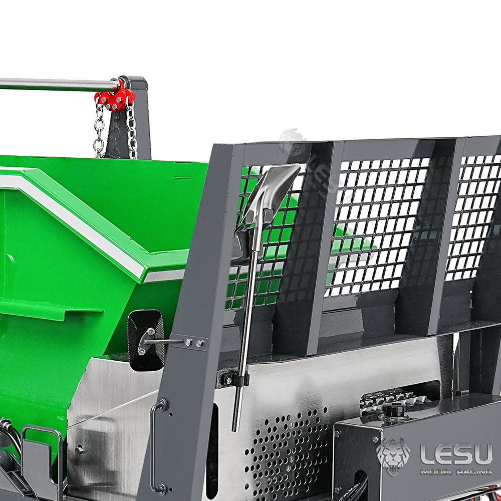 LESU Metal 1/14 RC Hydraulic Swing Arm Garbage Truck 4X4 Skip Loader RTR TGS Car