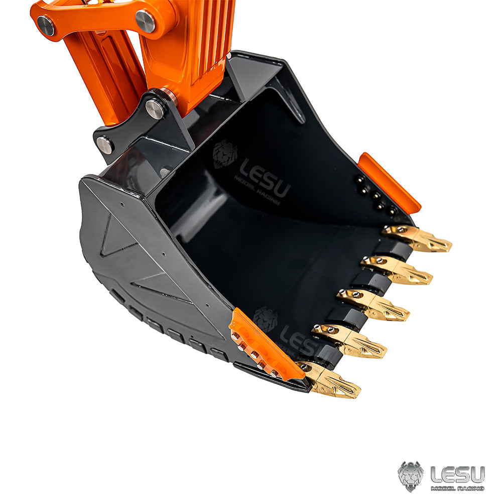 90% Metal LESU Aoue ZX490 490 1/14 Remote Control Hydraulic Excavator Model Metal RC Digger Car 6CH Valve Light Brushless Pump Motor