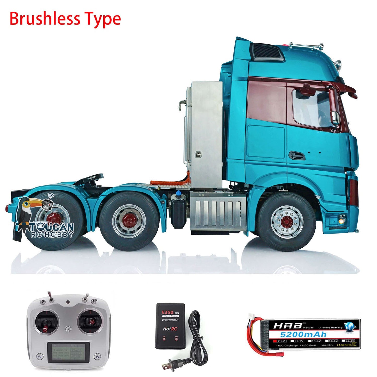 LESU 1/14 6*6 RC RTR Highline Tractor Truck Model 1851 3363 6*6 Metal Chassis W/ Sound & Light Systems Electric Wiper Battery ESC