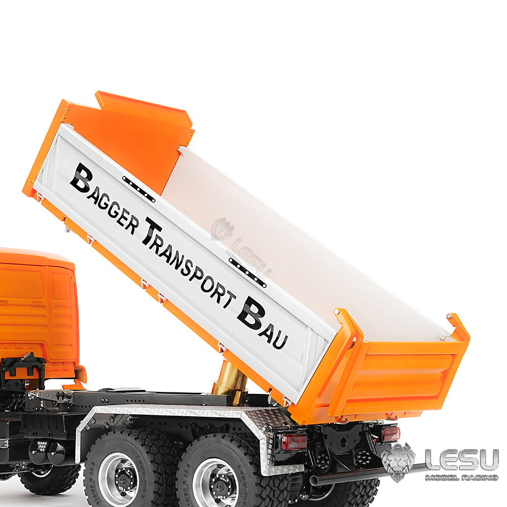 LESU TGS 1/14 RC Hydraulic Dump Truck 6x6 Metal Remote Control Dumper Car Model