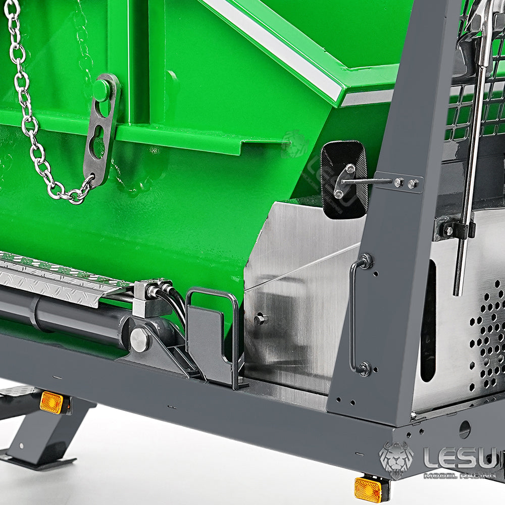 LESU Metal 1/14 RC Hydraulic Swing Arm Garbage Truck 4X4 Skip Loader RTR TGS Car