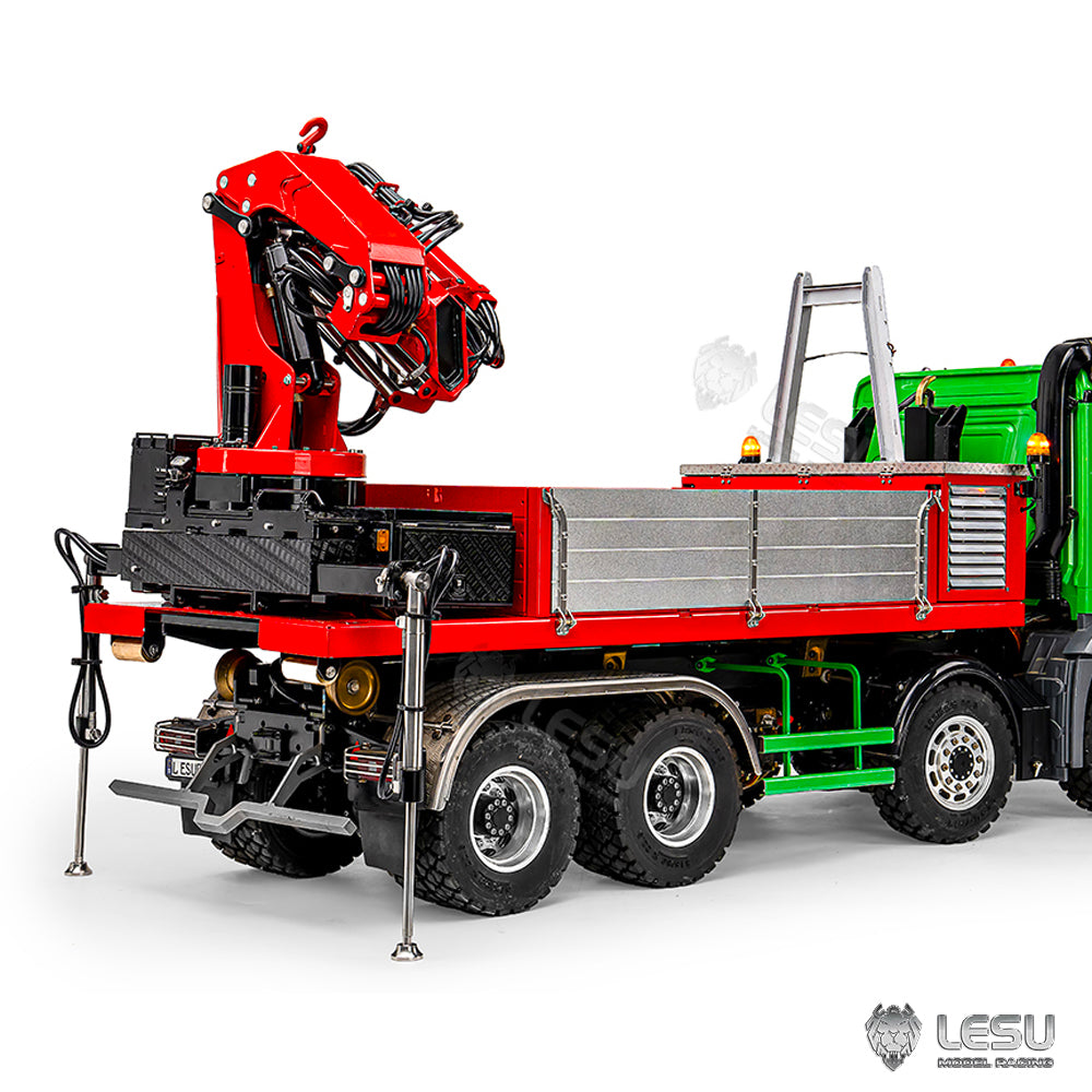 Metal Cargo Box Hydraulic Crane for LESU 1/14 Roll on Off Dumper Truck DIY Model