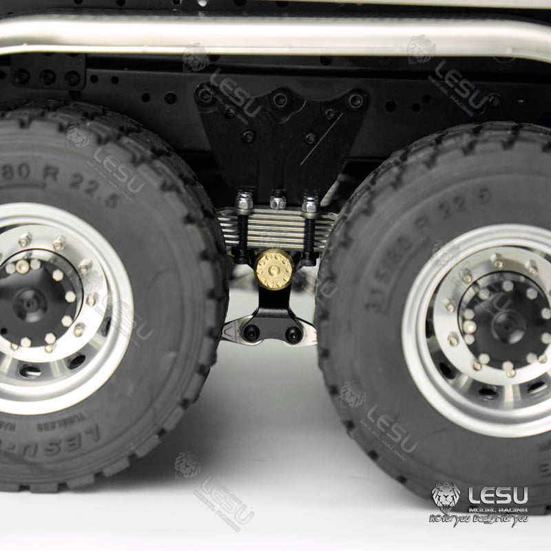 LESU 1/14 3348 6X6 RC Hydraulic Dumper Cabin Chassis Remote Control Car Hopper Painted and Unassembled 3T Sound LED Light Motor