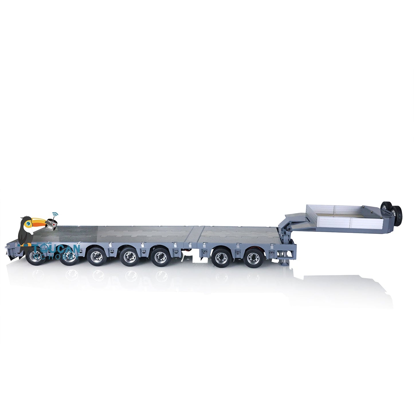 Fast Shipping FuryBear 1/14 Broshuis 2+5Axle Metal Heavy Trailer For TAMIYA RC Tractor Truck