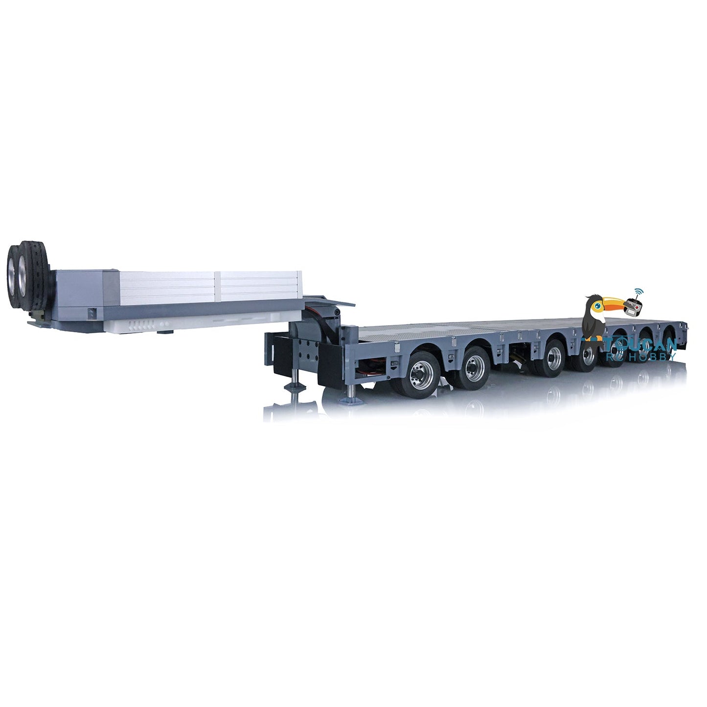 Fast Shipping FuryBear 1/14 Broshuis 2+5Axle Metal Heavy Trailer For TAMIYA RC Tractor Truck