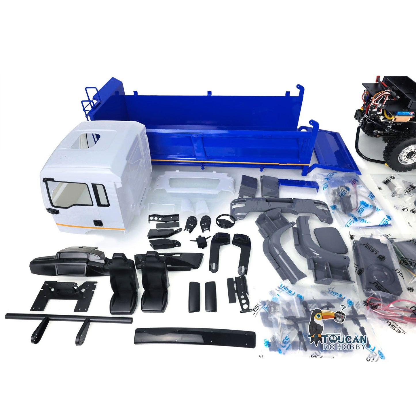IN STOCK LESU 8x8 1/14 RC Dump Truck for MAN TGS Metal Chassis Remote Control Dumper Car