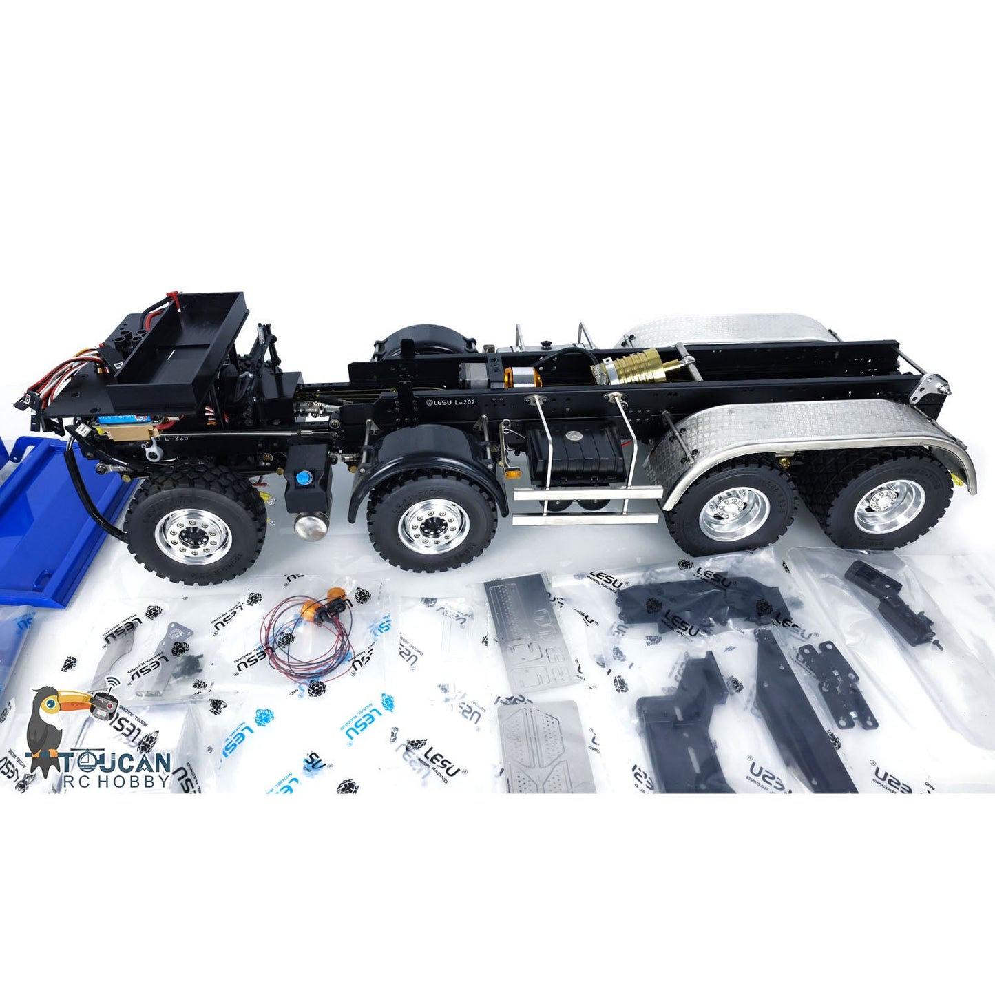 IN STOCK LESU 8x8 1/14 RC Dump Truck for MAN TGS Metal Chassis Remote Control Dumper Car