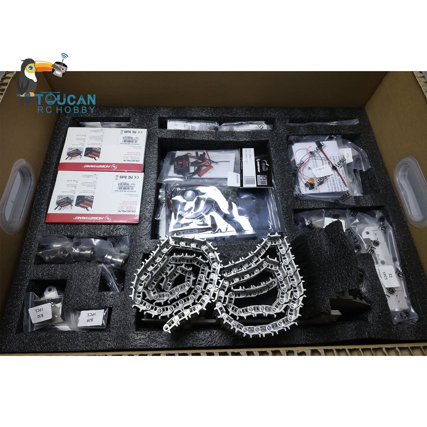 LESU 1/14 Metal Hydraulic 2CH Valve RC Tracked Loader Radio Control Car W/ Servo ESC Decals Light Sound System Motor Bucket Unassembled