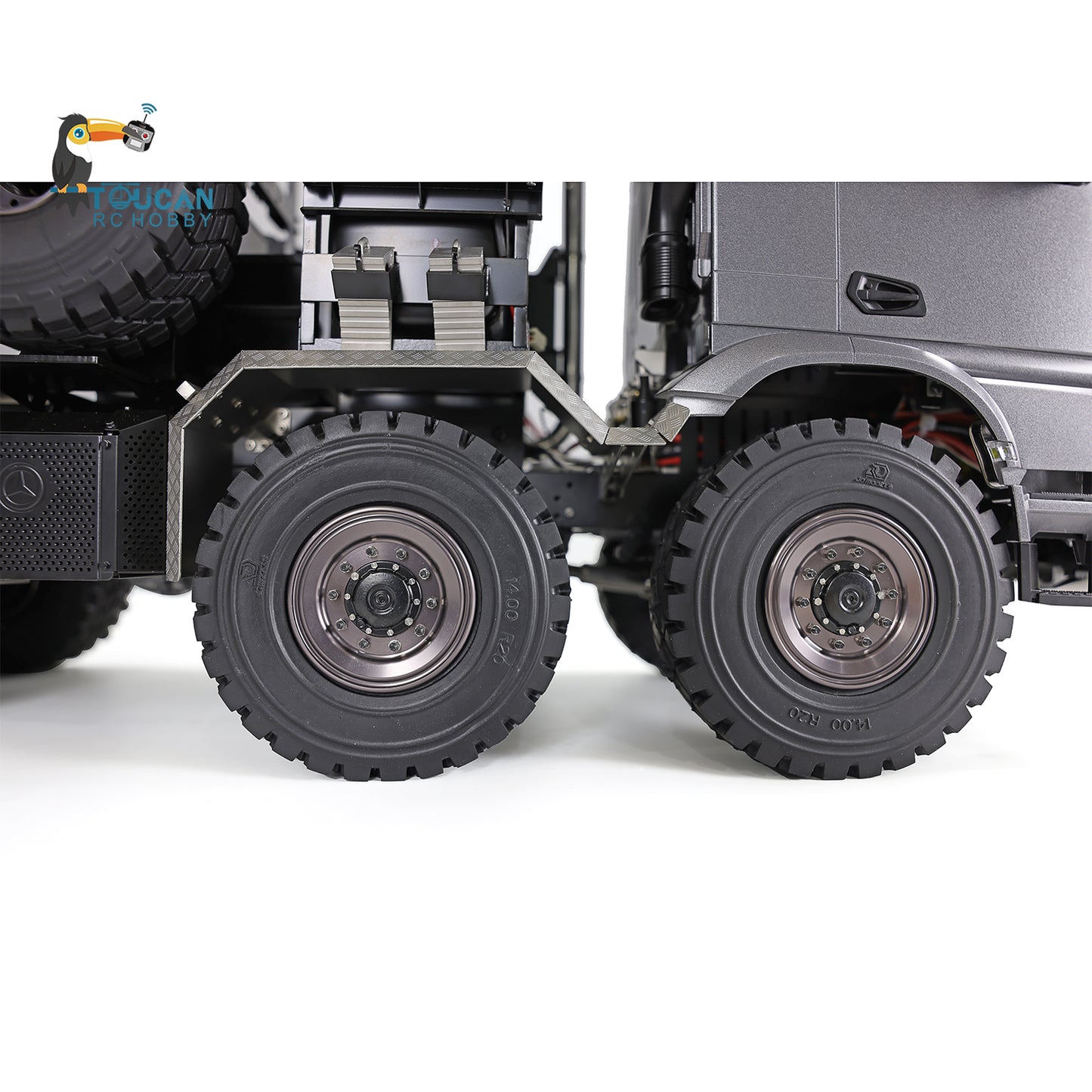 1/14 6x6 TOUCAN Hydraulic RC Dump Truck Metal Radio Controlled Tipper Car Differential Lock Light Sound FlySky I6S