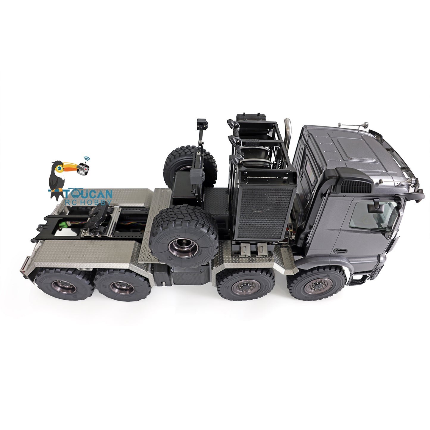 1/14 6x6 TOUCAN Hydraulic RC Dump Truck Metal Radio Controlled Tipper Car Differential Lock Light Sound FlySky I6S