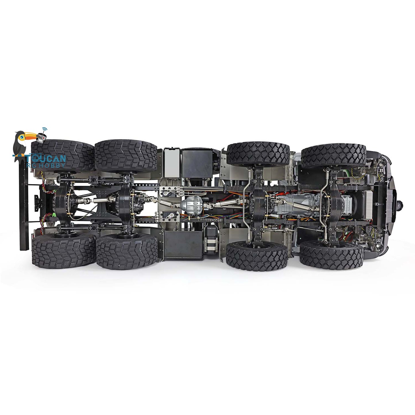 1/14 6x6 TOUCAN Hydraulic RC Dump Truck Metal Radio Controlled Tipper Car Differential Lock Light Sound FlySky I6S