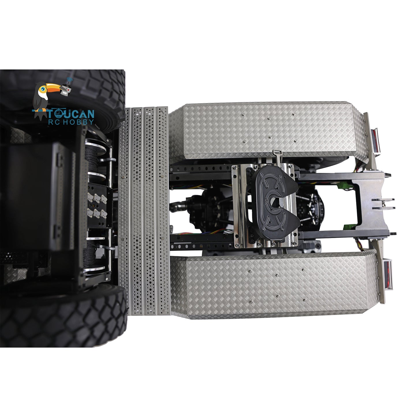 1/14 6x6 TOUCAN Hydraulic RC Dump Truck Metal Radio Controlled Tipper Car Differential Lock Light Sound FlySky I6S