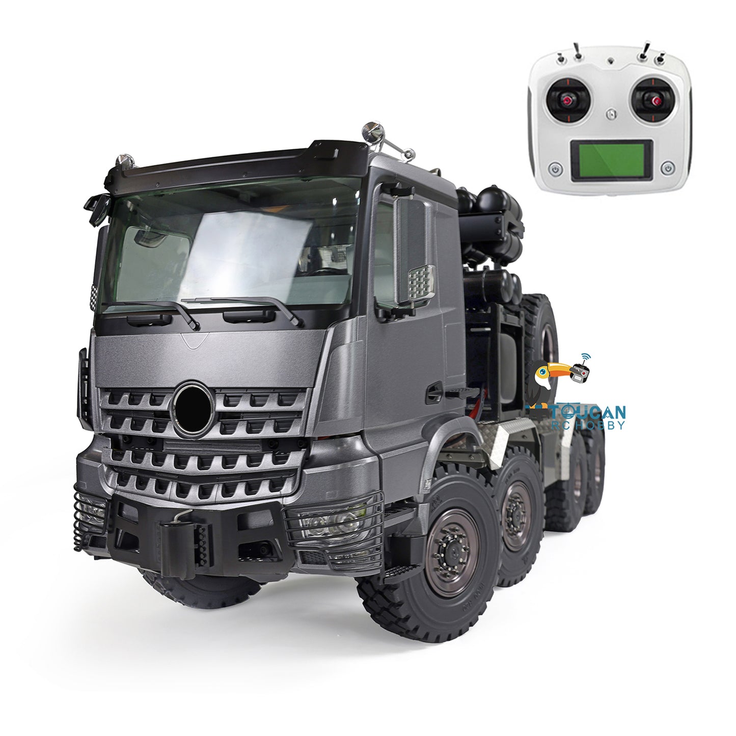 1/14 6x6 TOUCAN Hydraulic RC Dump Truck Metal Radio Controlled Tipper Car Differential Lock Light Sound FlySky I6S