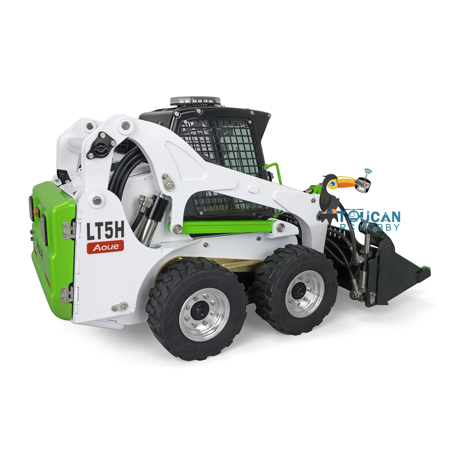 LESU 1/14 Aoue LT5H Wheeled Skid-Steer Hydraulic RC Loader Remote Control Construction Vehicle I6S Rotating light
