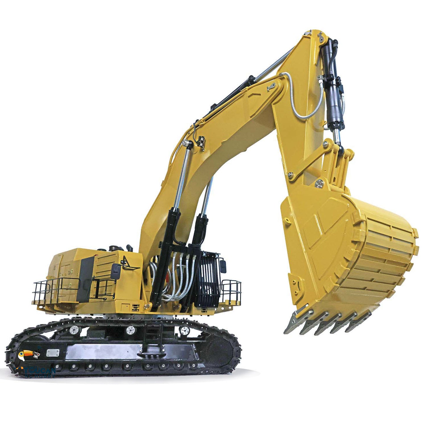 1/14 6015B Metal Hydraulic Radio Controlled Excavator Light Liquid Crystal display Painted Body Rotates 360Degrees