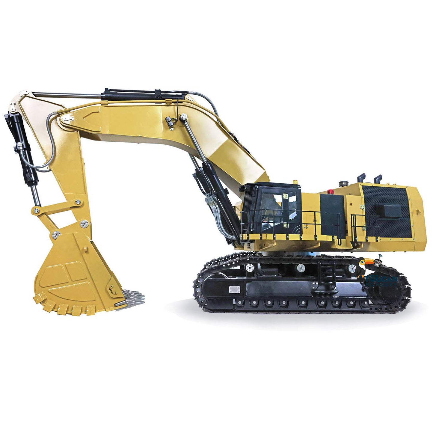 1/14 6015B Metal Hydraulic Radio Controlled Excavator Light Liquid Crystal display Painted Body Rotates 360Degrees