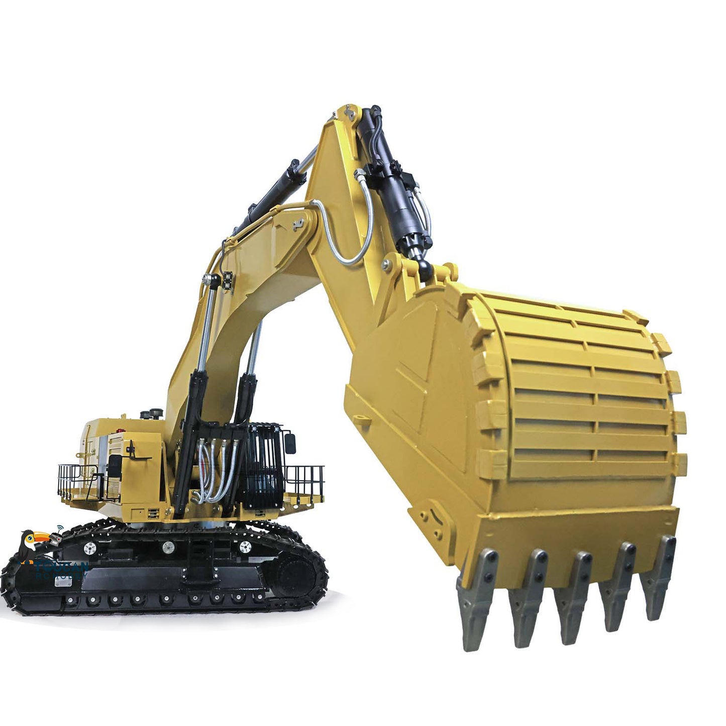 1/14 6015B Metal Hydraulic Radio Controlled Excavator Light Liquid Crystal display Painted Body Rotates 360Degrees