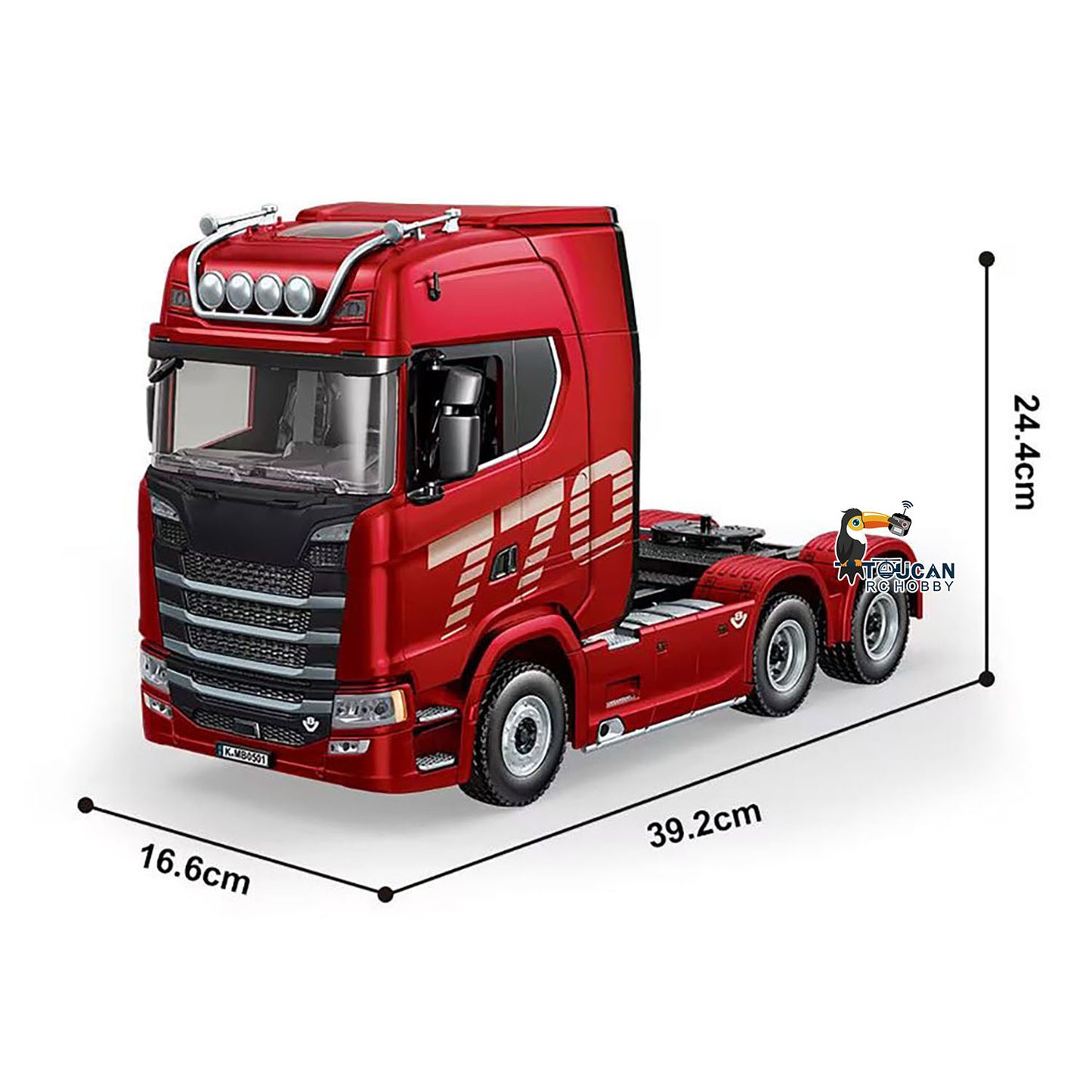 Fast Shipping 770S Plastic 1/18 RC Tractor Truck Toys Finished Model RTR 7.4V Battery Radio 19CH Light Sound Effects Remote Control Lorry Car