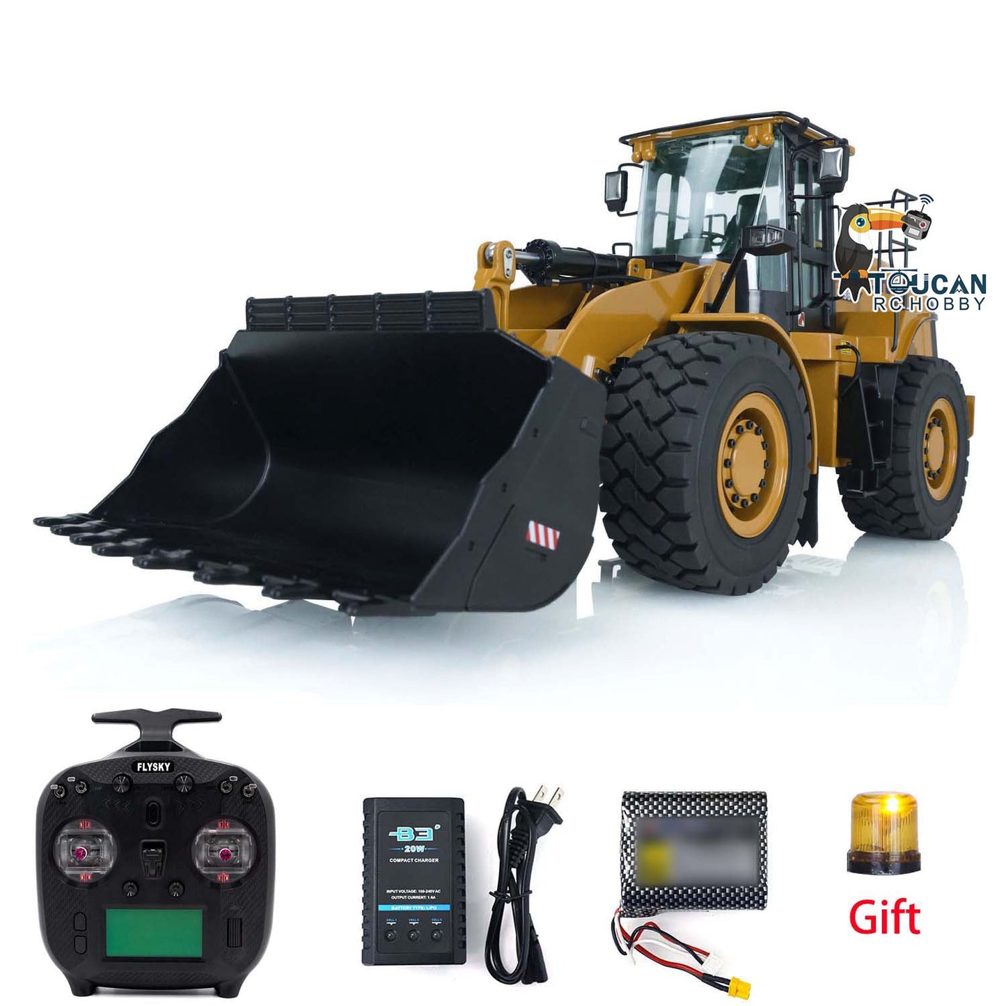 1/16 HUINA K966 KABOLITE 2.4Ghz Hydraulic RC Loader 966 Radio Control Car 7500mAh Battery 8 Channels Hydraulic Valve Pump Wheel
