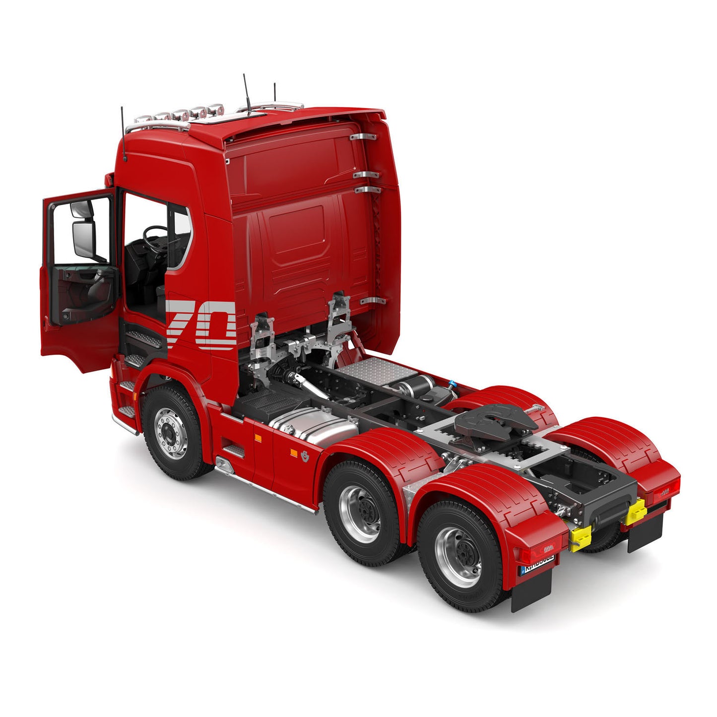 KABOLITE 1/14 770S RC Tractor Truck 6x6 Remote Control Lorry Car 2Speed Gearbox Differential Lock Battery Radio RTR Model