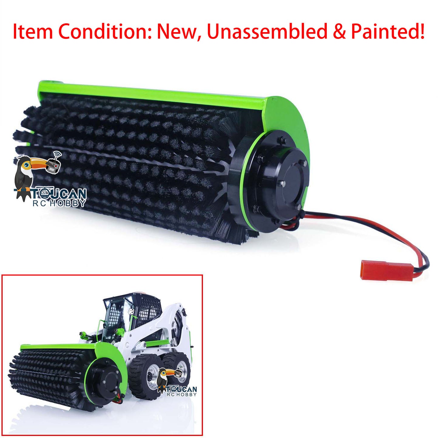 LESU 1/14 Metal Brush Cleaner Sweeper Bucket Shovel Ripper Gripper Fork Trailer Hay Clamp for RC Hydraulic Skid Steer Loaders