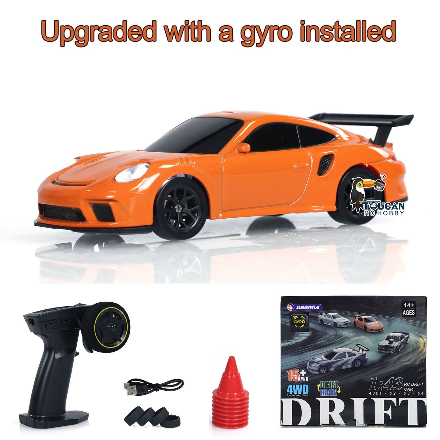 ¡¾FREE SHIPPING¡¿US STOCK Upgrade Version 4Pcs 1/43 Scale RC Drift Race Car Gyro 4WD Ready to Go Mini Car Toy High Speed Model