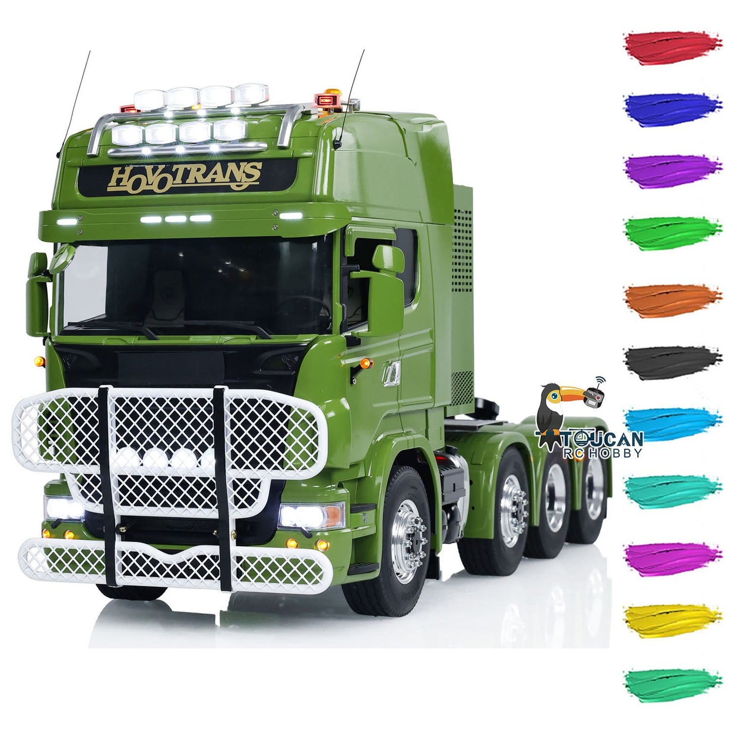 LESU 1/14 8X8 Metal Chassis RC Tractors Trucks RTR Radio Controlled Simulation Car G-6057 with Smoke Unit Hobby Models