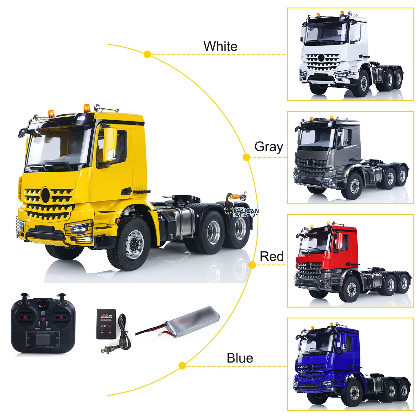 6X6 1/14 Radio Controlled Lorry Car RC Tractor Truck Model Battery RTR NO Lock Differential Axles 2Speed for TAMIYA Semi Trailer