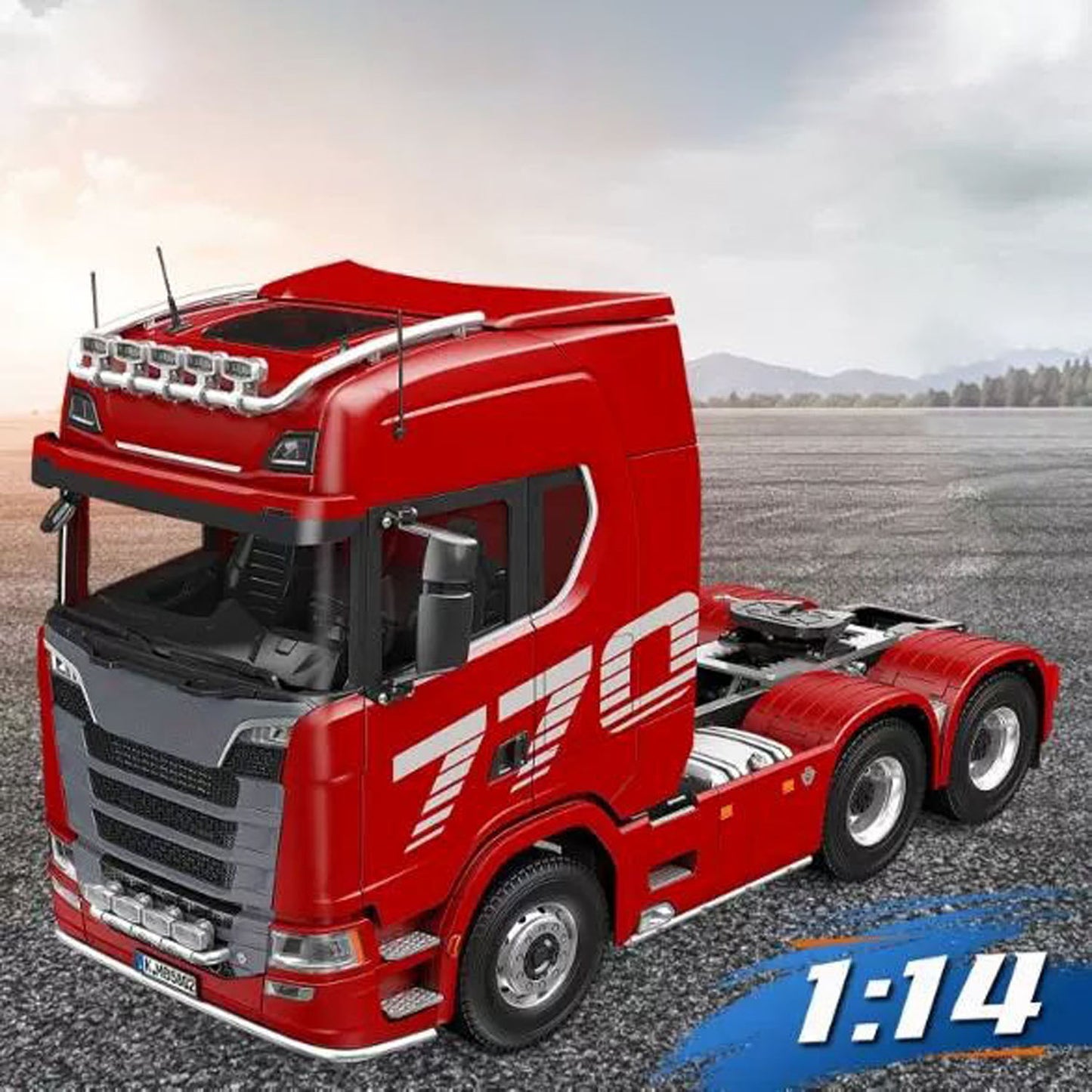 KABOLITE 1/14 770S RC Tractor Truck 6x6 Remote Control Lorry Car 2Speed Gearbox Differential Lock Battery Radio RTR Model