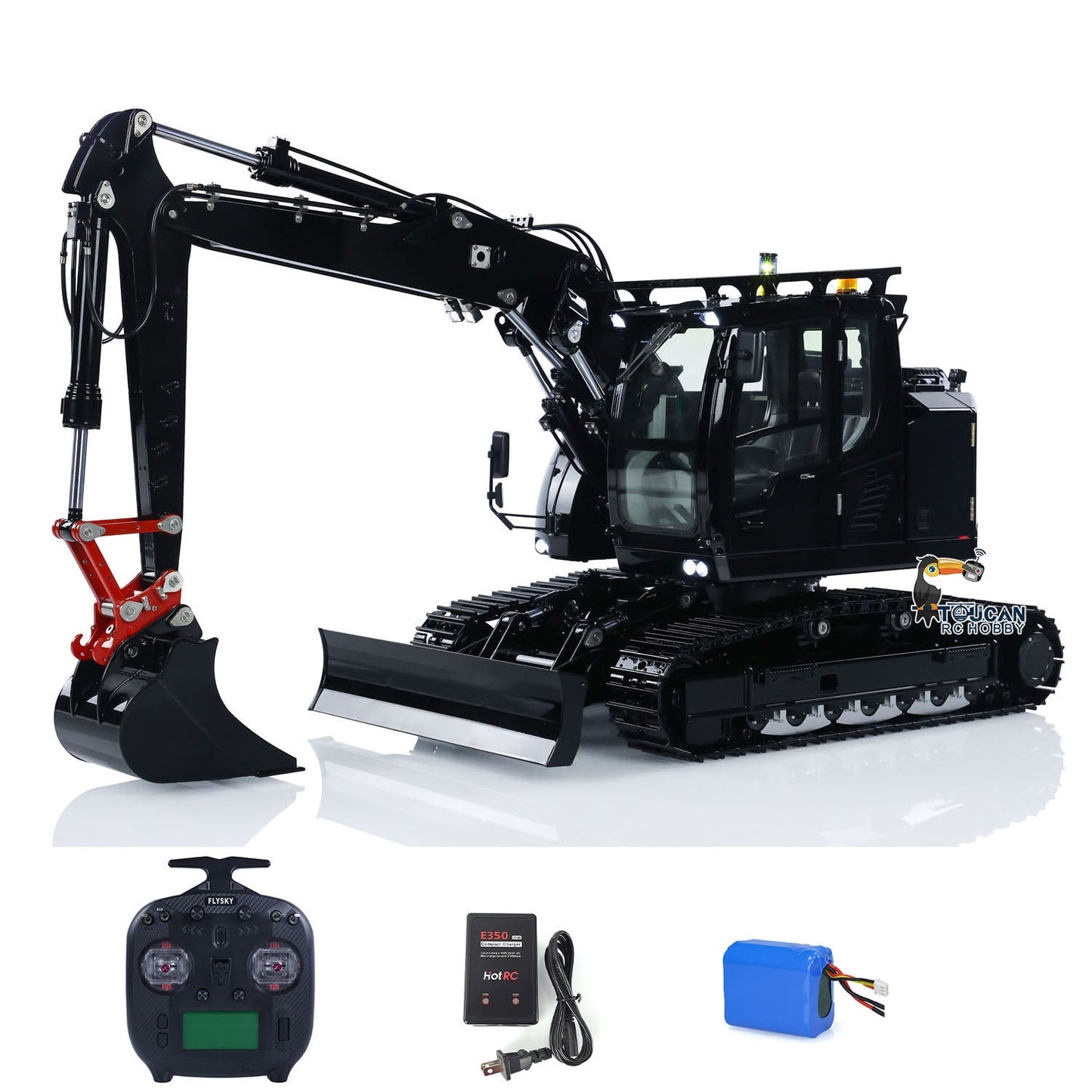 Metal 1/14 RC Hydraulic Excavator LR 914 5ways Valve Remote Control Digger Model RTR Construction Vehicle ST8 Radio Battery