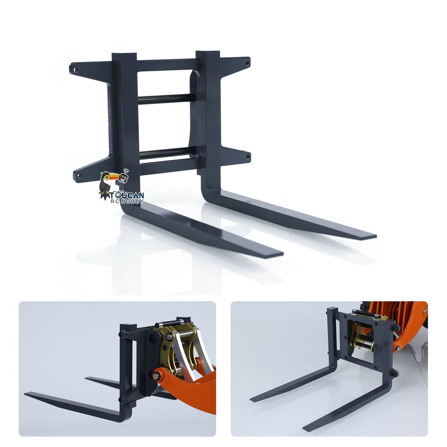 Metal Manual Quick Coupler Wheel Hub Rubber Tire Metal Fork for JDModel JDM-198 ZW370 RC Hydraulic Loader Model DIY