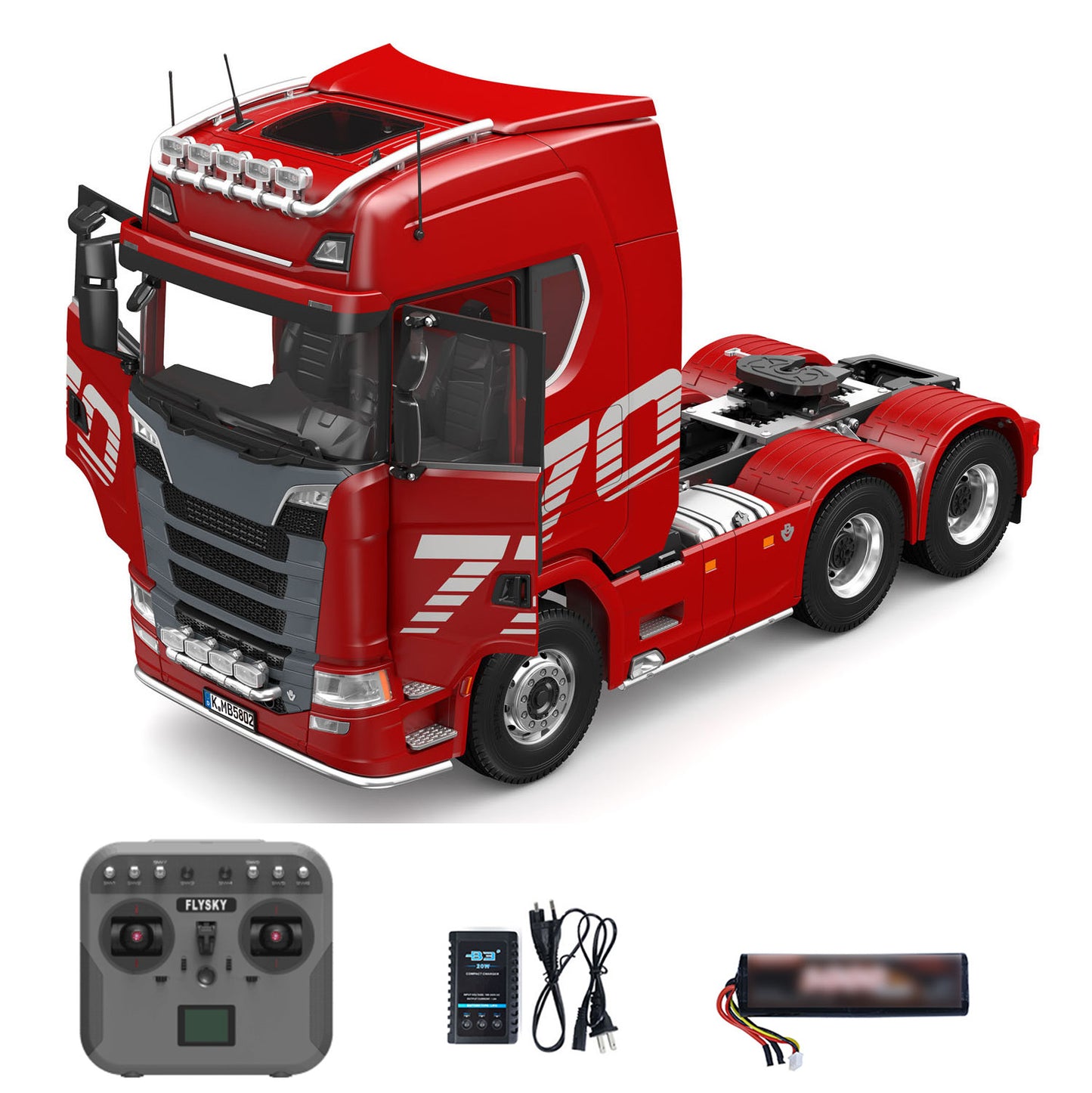 KABOLITE 1/14 770S RC Tractor Truck 6x6 Remote Control Lorry Car 2Speed Gearbox Differential Lock Battery Radio RTR Model