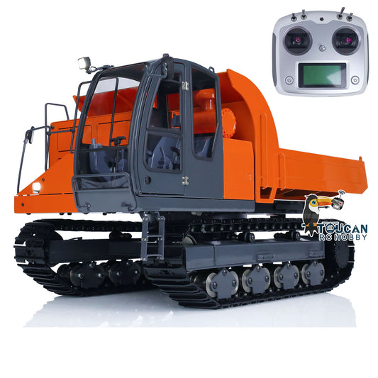 1/12 RC Hydraulic Tracked Truck EG110R FlySky I6S Radio Control Dumper Car Model