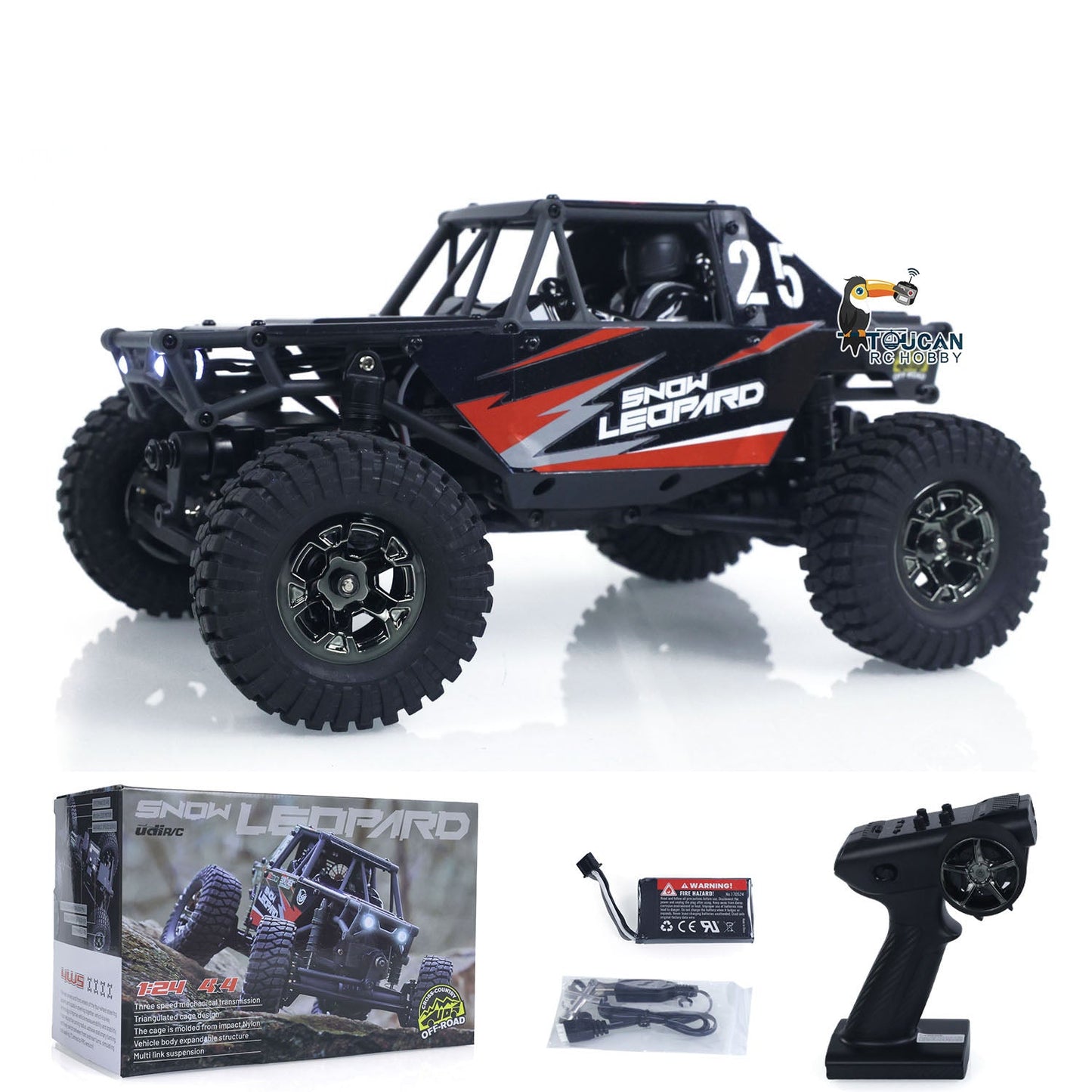 Fast Shipping UdiRC UCX2405PRO 1/24 2.4G 4WD RC Rock Crawler Brushless Motor ESC Radio Controlled Off-Road Vehicles RTR Model Car Toys Battery