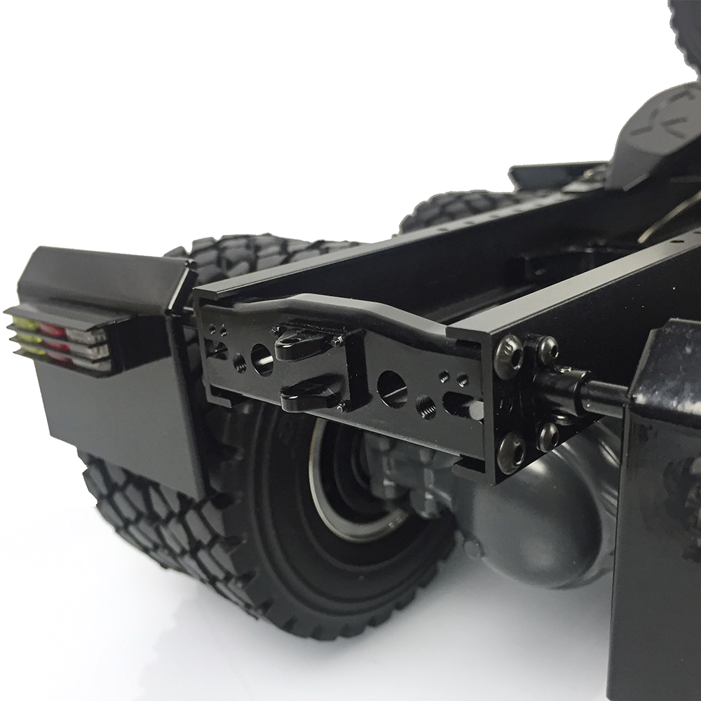 26.5Inches JDM 1/14 Metal 6X6 Remote Control Off Road Tractor Truck 2Speed Gearbox Differential Axles Metal Chassis No Battery