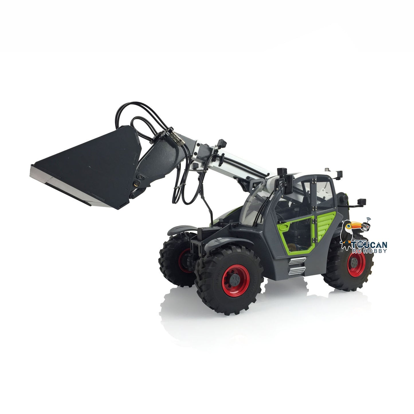 JDM-128 RC 1/14 Scale RTR Hydraulic Forklift Loader Painted Model Vehicle