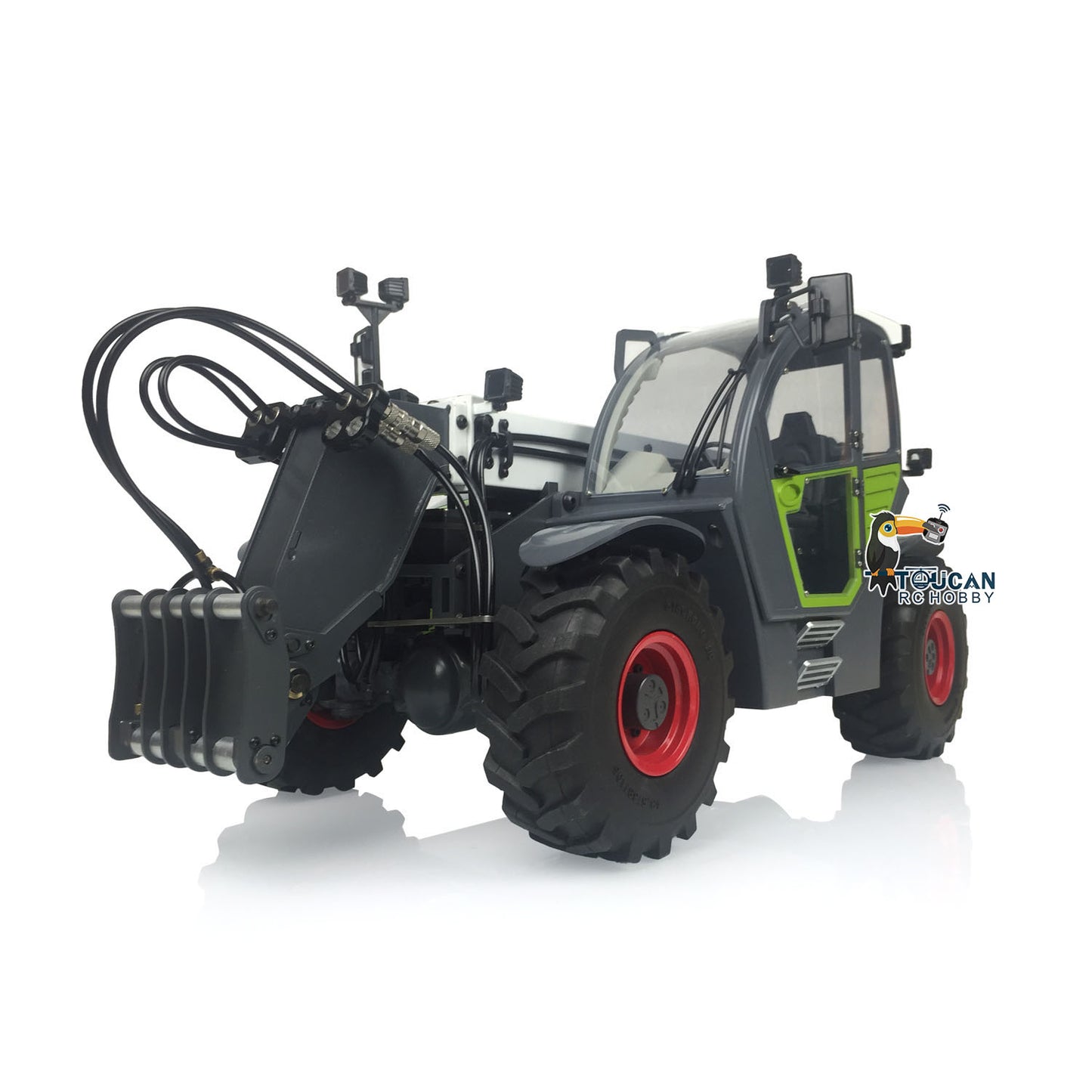 JDM-128 RC 1/14 Scale RTR Hydraulic Forklift Loader Painted Model Vehicle