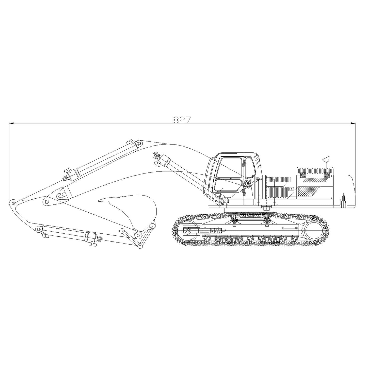 JDMODEL 1/14 RC Hydraulic Metal V2 Excavator Assembled I6S Radio Valve Pump ESC