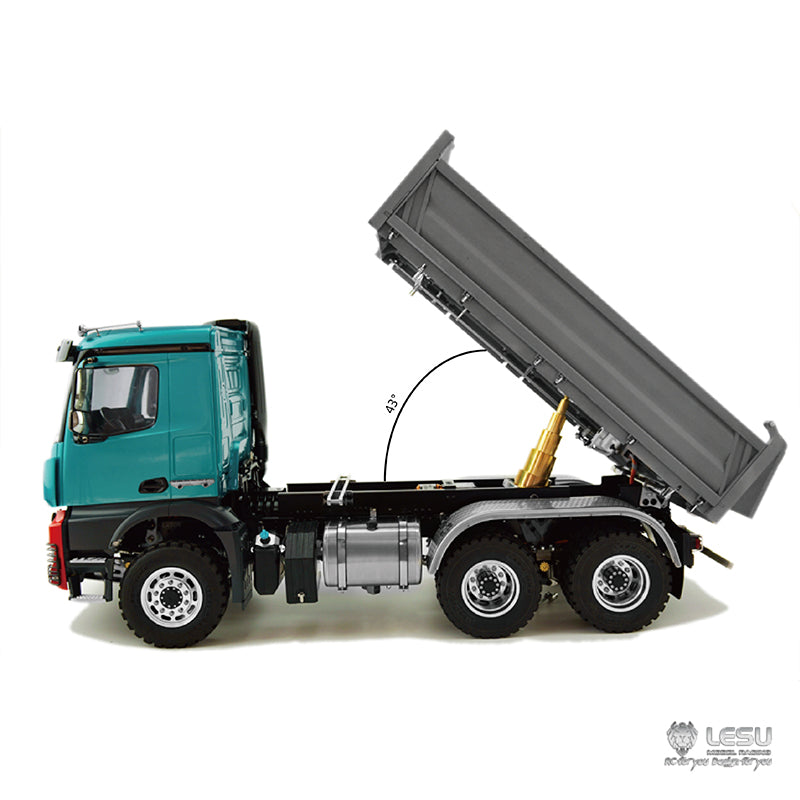 LESU 6*6 1/14 3348 Painted Cabin Three-way RC Tipper Dumper Construction Vehicle Car Model W/ Motor Servo ESC Light Sound System